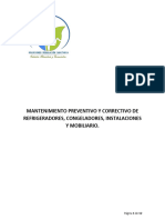 16 Mantenimiento Preventivo y Correctivo de Refrigeradores, Congeladores, Instalaciones y Mobiliario