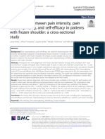 Relationship Between Pain Intensity, Pain Catastrophizing, and Self-Efficacy in Patients With Frozen Shoulder: A Cross-Sectional Study