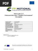 D31.1 Federated Data Space "Sandbox Environment" Description