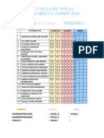 Planilla de Notas Lenguaje