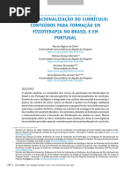 Internacionalização de Currículo - Conteúdos para Formação em Fisioterapia No Brasil e em Itália