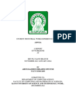 Siwes Technical Report of Abraze-1