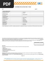 Customer Application Form - Token: Date-Appt ID