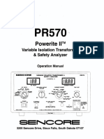 Sencore PR570 Manual