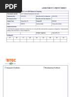 SDLC - Assignment 2 Frontsheet