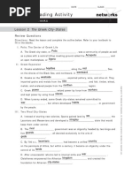 Netw Rks Guided Reading Activity: Lesson 2 The Greek City-States