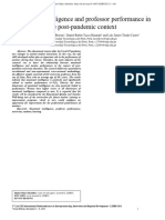 Emotional Intelligence and Professor Performance in The Post-Pandemic Context