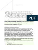 Indian Constitution Notes Unit - I & Ii