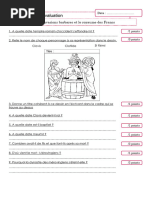 Evaluation Clovis Et Les Merovingiens