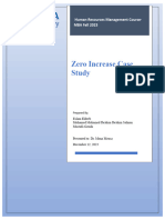 Zero Increase Case Study - Assignment