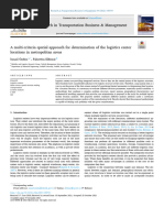 A Multi Criteria Spatial Approach For Determination of The Logistics Center Locations in Metropolitan Areas