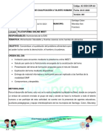 Acta de Formación Al Talento Humano-Alimentacion Saludable