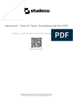 Semana 02 Tema 01 Tarea Ecosistemas Del Peru PDF