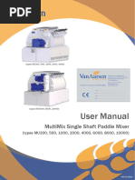 User Manual MultiMix Single Shaft Paddle Mixer V00