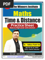 Time and Distance Practice Sheet