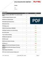 Autel Vehicle Diagnostic Report