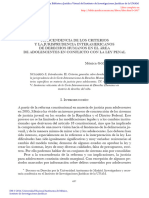 Trascendencia de Los Criterios y La Jurisprudencia Interamericanos de Derechos Humanos en El Area de Adolescentes en Conflicto Con La Ley Penal