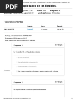 Examen 2.2 - Propiedades de Los Líquidos. - Fundamentación de La Estructura y Transformación de La Materia (Gpo 102)