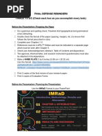 Final Defense Reminders