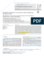 Determinants of Intention To Use Autonomous Vehicles