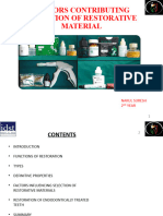 Factors Contributing Selection of Proper Restorative Materials