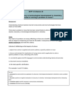 Criterion D How Has A Discovery or Technological Development in Chemistry Been Pivotal in Solving A Problem or Issue?