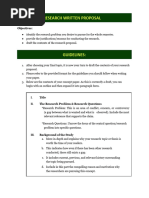 Written Research Proposal Guidelines