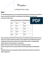 Class 10 Science Chapter 3 Previous Year Questions - Metals and Non-Metals