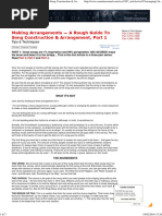 Making Arrangements A Rough Guide To Song Construction & Arrangement