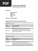 Requisitos Funcionais e Não Funcionais