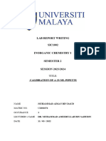 Exp 1 (Calibration of A 25 ML Pipette)