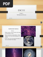 ESC111+Lecture+1+ +Earth+in+the+Universe