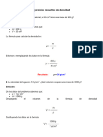 Ejercicios Resueltos de Densidad