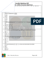 Test MCD - MCM y Fracciones Algebraicas