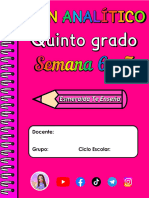 ? 5° S6-S7 - PLAN ANALÍTICO ? Esmeralda Te Enseña ?