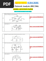 VTU Network Analysis/Circuit Analysis - BEC304 - Solution - Model QP