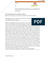 Phytochemical and Nutrient Evaluation of The Leaves and Fruits of