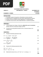 Grade 10 Paper 1 (Final Revised)