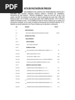 Acta de Pactacion de Precios Ciruelo