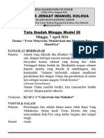 Tata Ibadah Minggu 07 04 24