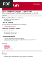 Outils Mathematiques Pour L Informatique Combinatoire Probabilites Ordre Calcul Booleen