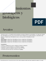 Acontecimientos Geológicos y Biológicos