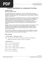 Standard Specifications For Architectural Cast Stone