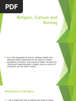 Religion Culture and Nursing