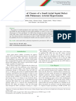 Clinical Outcome of Closure of A Small Atrial Septal Defect in A Patient With Pulmonary Arterial Hypertension