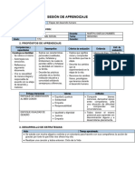 Sesión de Aprendizaje Personal Social