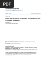 Factors Affecting Sensory Acceptance of Thickened Liquids Used in