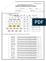 Math Grade1 Sem I Portion Work - ch-3 Answer Key