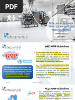 Differences Between The PICS EU GMP Guidelines and WHO Guidelines - Final