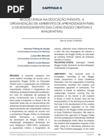 Reggio Emilia Na Educacao Infantil A Organizacao de Ambientes de Aprendizagem para o Desenvolvimento Das Capacidades Criativas e Imaginativas